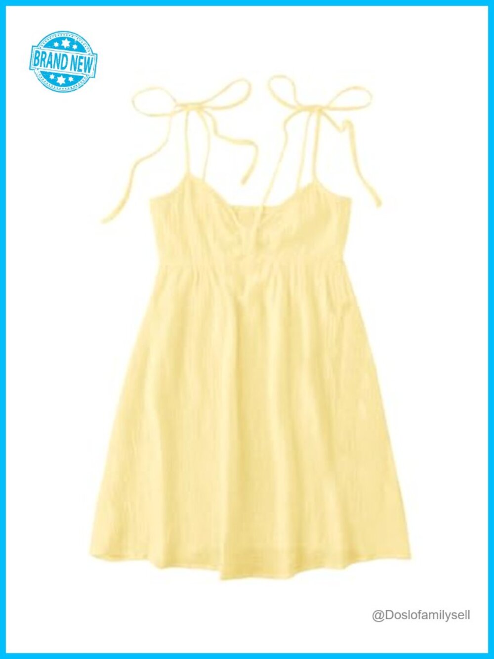 SOLY HUX Women's Summer Mini Cami Tie Shoulder Babydoll Sun Dress